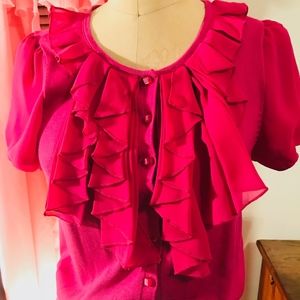 New York and Company Ruffle Blouse